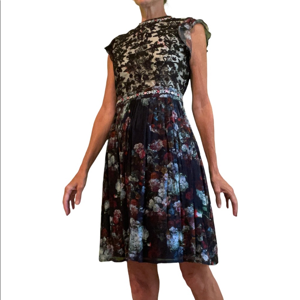 Anthropologie Varun Bahl Embroidered Dress